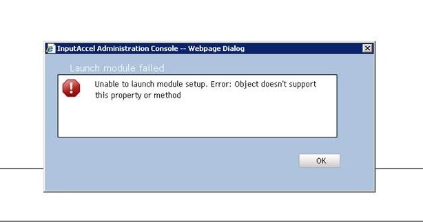 Unable to launch module setup Error