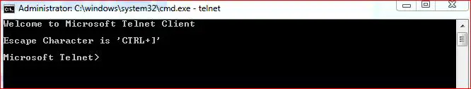 Verifying Telnet Client