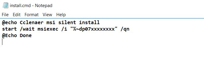 Ccleaner MSI Silent Install