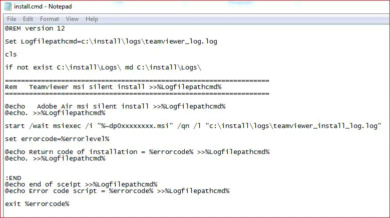 TeamViewer msi silent install