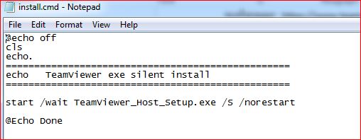 TeamViewer silent install