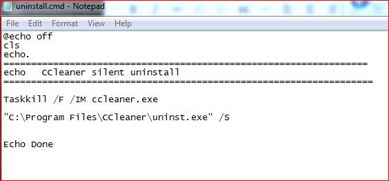 ccleaner silent uninstall