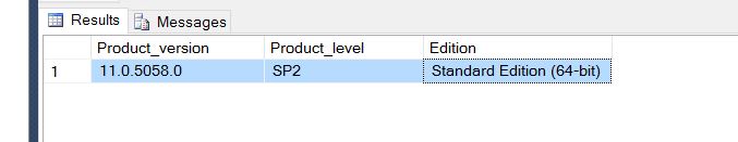 Find sql server version query