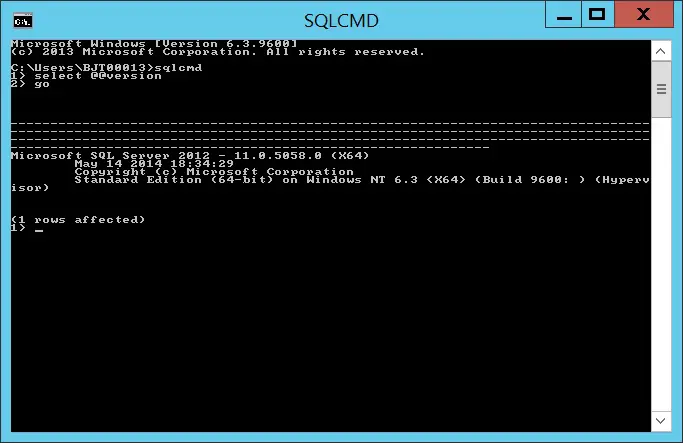 How to check sql server version from command promt