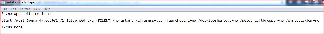 Opera Silent Install