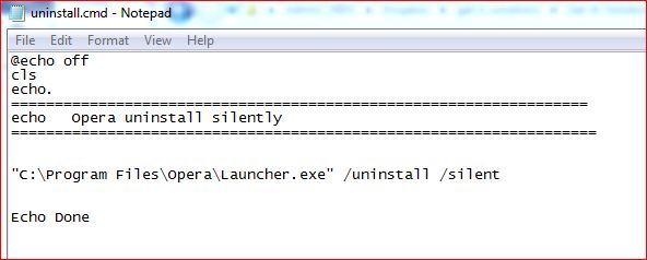 Opera uninstall