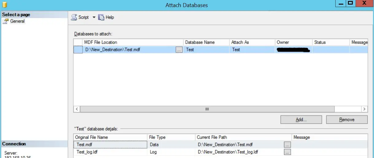 Move sql database to another drive