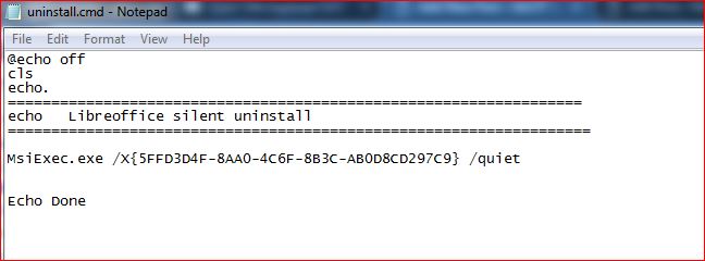 LibreOffice Silent Uninstall