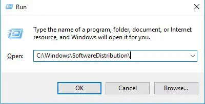 Open SoftwareDistribution Folder