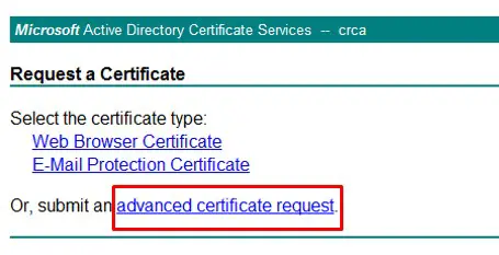 Advance SSL Certificate Request