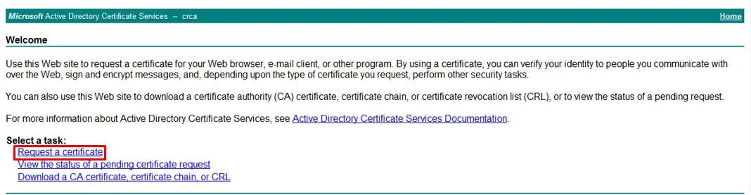 Create SSL Certificate Request