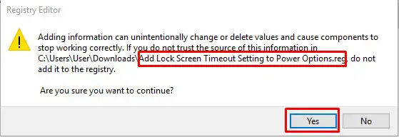 Change lock screen timeout Windows 10 Regedit