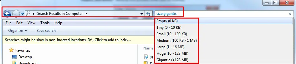 Find Large Files Windows