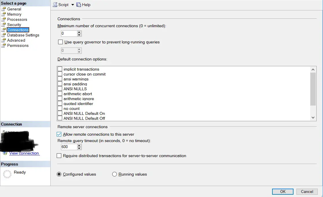 SQL Server error 53 reason 