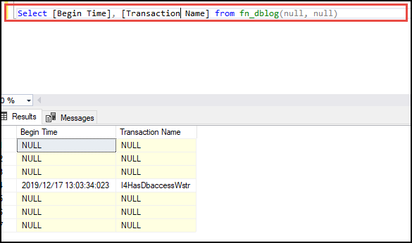 DBCC LOG