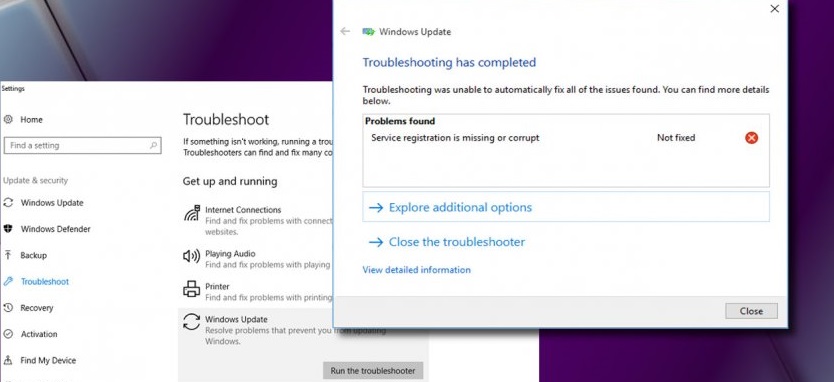 Run Windows Troubleshooter