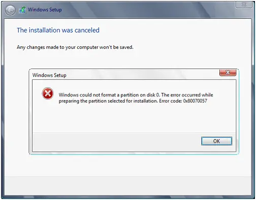 Disk Partition Damaged - Error