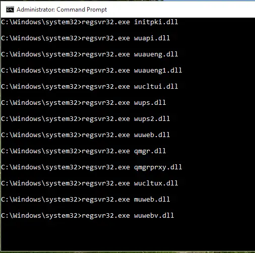 Registering windows update component