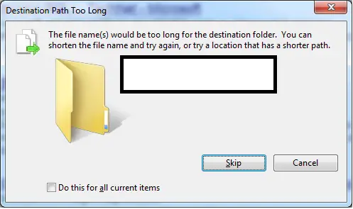Destination Path too Long