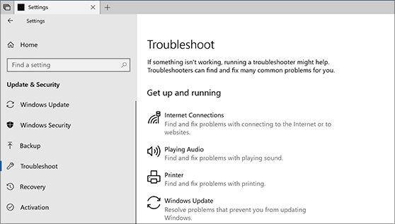 Windows 10 Troubleshooter