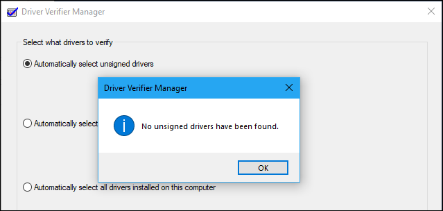 Driver Verifier Manager