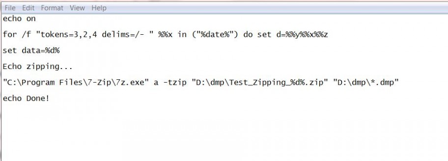 how to make zip file using cmd