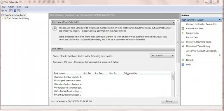 How to create scheduled task with windows task scheduler.