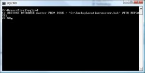 restore master db restore master db