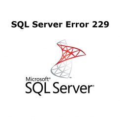 SQL Server error 229
