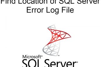 Location of SQL Server error log file