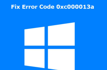 Error Code 0xc000013a