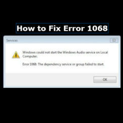 Fix Error 1068