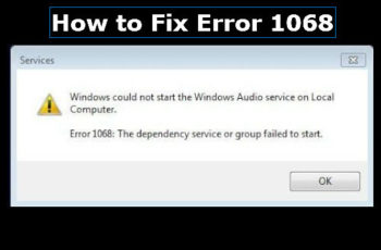 Fix Error 1068