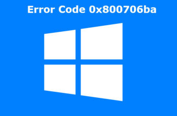 Error Code 0x800706ba