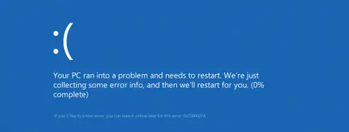 Stop Code Error 0xc00021a On Windows 10