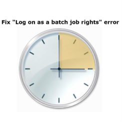 log on as batch job rights