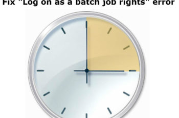 log on as batch job rights