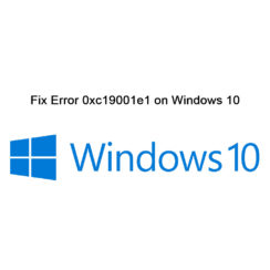 Error 0xc19001e1 Windows 10