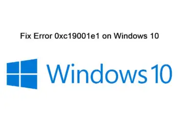 Error 0xc19001e1 Windows 10