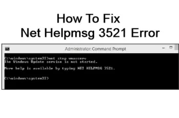 Net Helpmsg 3521 Error