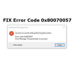 error code 0x80070057
