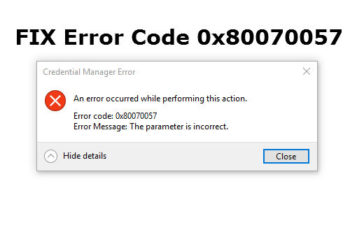 error code 0x80070057