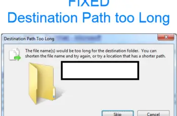 Destination Path too Long on Windows