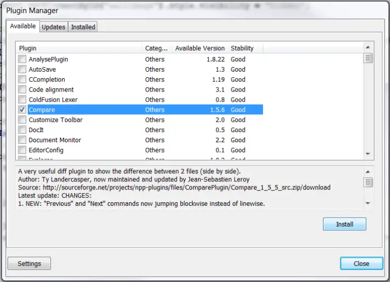 compare two files in notepad++ 64 bit