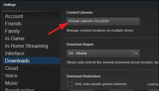 Change Download Region