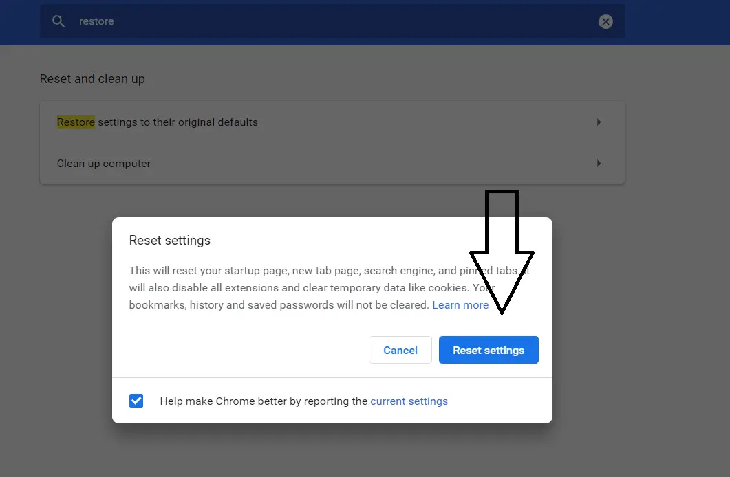 How to Reset Chrome Settings