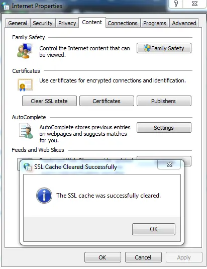 Clear SSL State