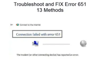 Connection Failed With Error 651