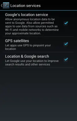 Enable location service