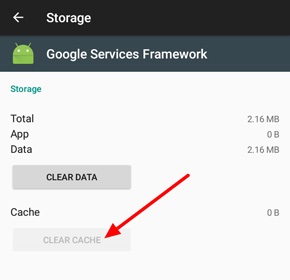 Google Service Framework cache